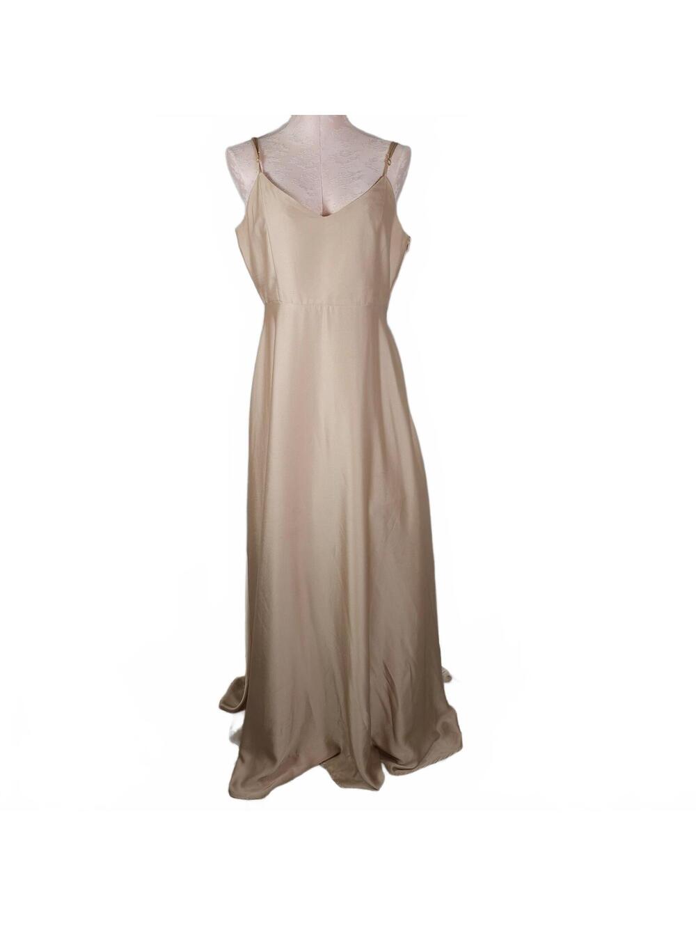 Show Me Your Mumu Large Champagne Maxi Bridesmaid Dress AS IS